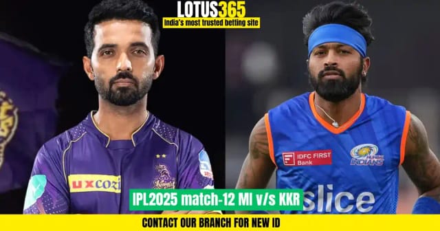 IPL 2025: Mumbai Indians vs Kolkata Knight Riders | Match 12 Live Insights, Schedule, and Lotus365 Predictions